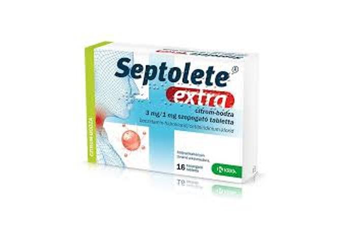  Septolete extra citrom-bodza szopogató tabletta 16x ÁLTALÁNOSSEO BEÁLLÍTÁSOKADATOKTULAJDONSÁGOKLINKEKMŰKÖDÉSAKCIÓKVEVŐCSOPORT ÁRAKTOVÁBBI KÉPEK (0)MATRICÁK Állapot:	 Rendelhető termék:	 Termék ár: A termék árának kiszámításához az ÁFA tartalmat és a term